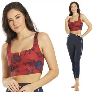 Free People Ashford Lose Control Bra Burgundy Combo XS